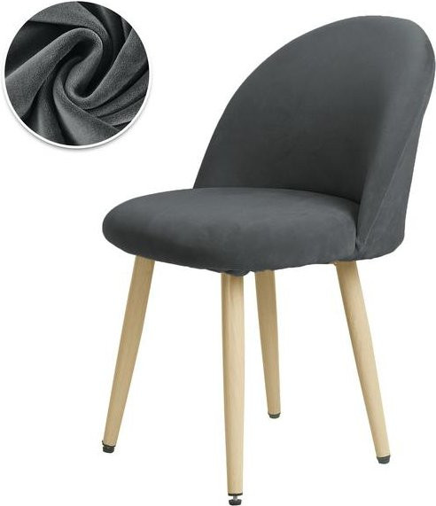 Lellen Entenschnabel-Stuhlbezug aus Polar-Fleece, elastischer Sesselbezug in Grau, modern und waschbar - Bild 1