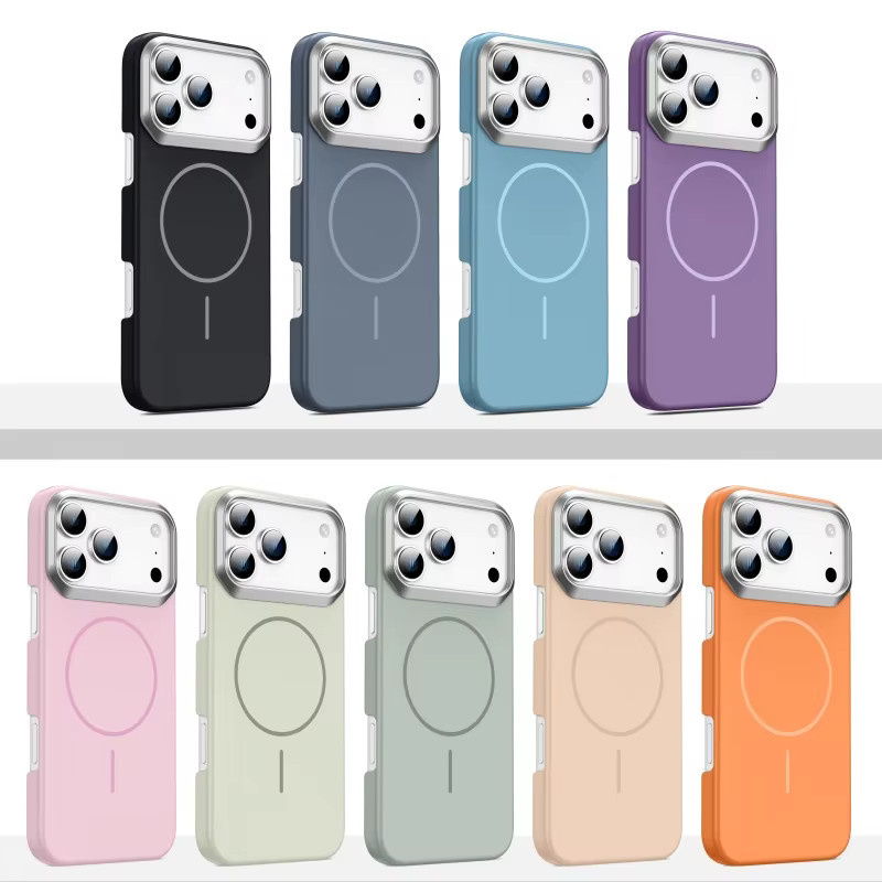 Magnetische Luxus Schutzhülle für Apple iPhone 17 Pro Max bis 16 Plus mit Big Window Lens Design und MagSafe Kompatibilität in Gold - Bild 3