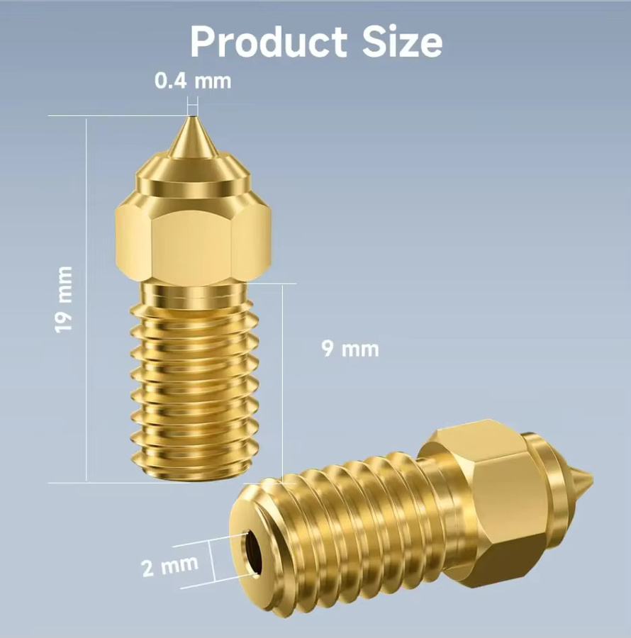 Creality Ender 5 S1 High-Speed Hotend Extruder Kit mit Messing Düsen und M6 Gewinde für Ender 3 V3 SE, Ender 7 und Spider 1.0 FDM 3D Drucker Teile in Gold - Bild 3