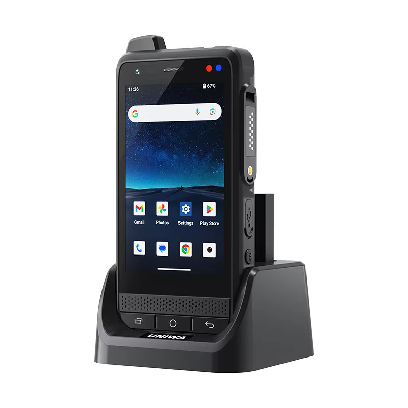 UNIWA F400 4G Robustes Android Smartphone Walkie Talkie mit Zello PTT Funktion in Schwarz - Bild 2