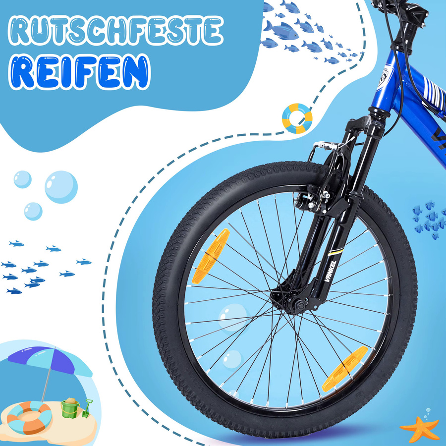 Sinaopus Kinder-MTB-Fahrrad, 20 Zoll, 6-Gang, leichtes Mountainbike - Bild 3