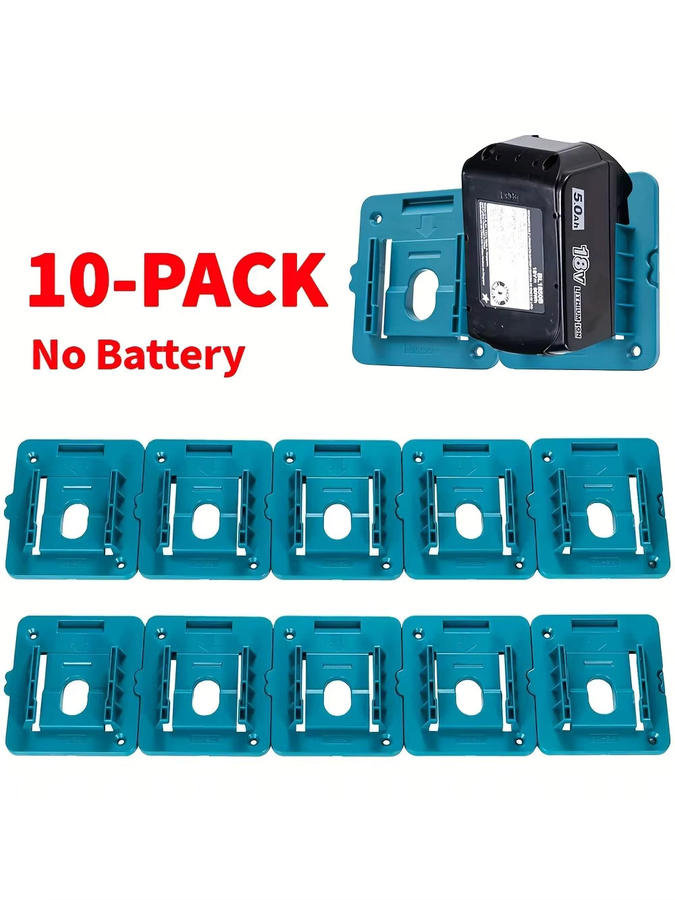 10 Stück Makita Batteriehalterung zur Wandmontage für 18V Akkus BL1860 BL1850 BL1840 BL1830 in Blau - Bild 6