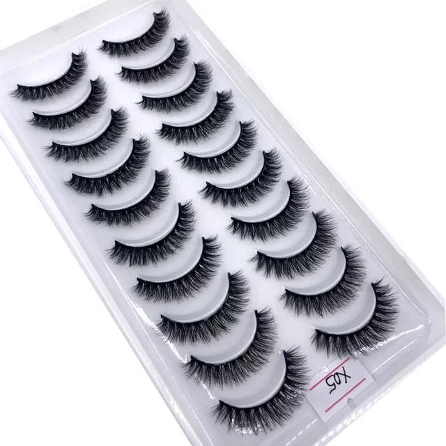 AMSDCN Künstliche Wimpern, 3D-Nerz, Schwarz, 10 Paar, Unisex - Bild 1