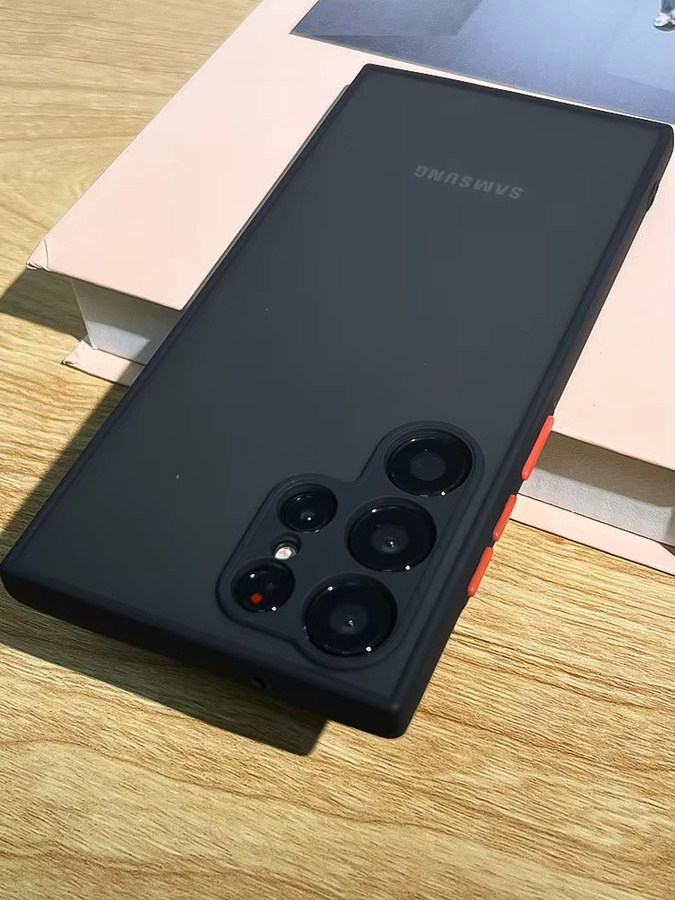 Anti-Drop Schutzhülle für Samsung Galaxy S25 S24 S23 S22 S21 S20 Ultra FE in Schwarz und Rot mit mattem Finish - Bild 2