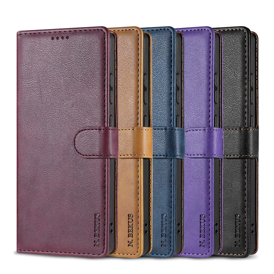 Business Flip Leder Brieftasche Case für Samsung Galaxy A-Serie in Blau - Bild 6
