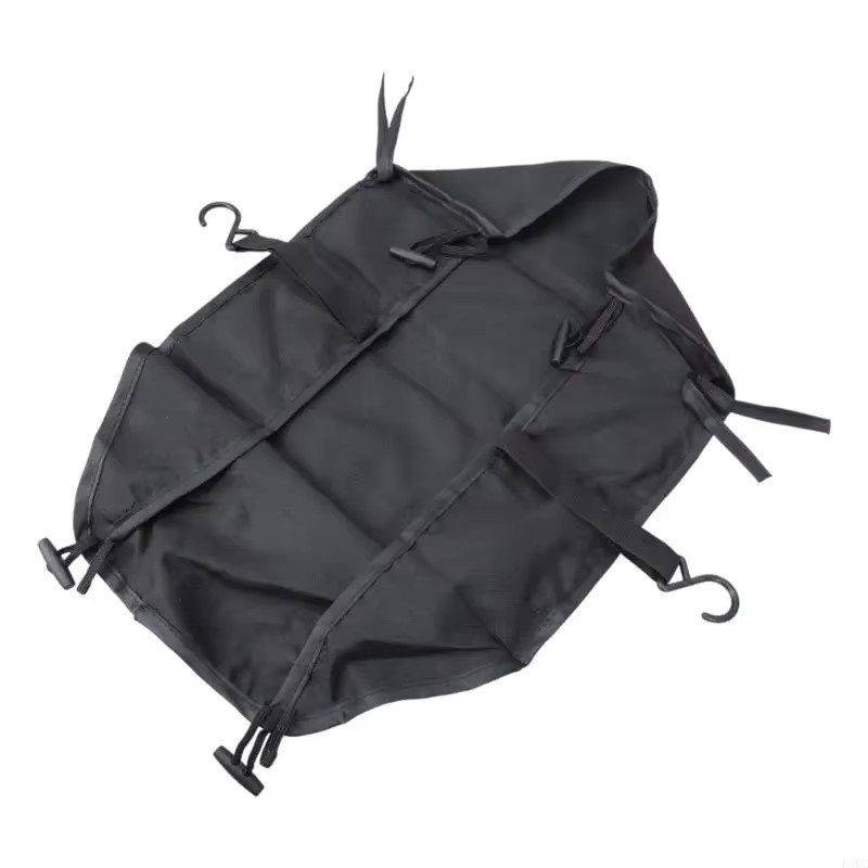 Tragbare Kinderwagen-Organizer-Tasche aus schwarzem Oxford-Stoff als Aufbewahrungskorb und Zubehör für Neugeborene und Kleinkinder - Bild 5