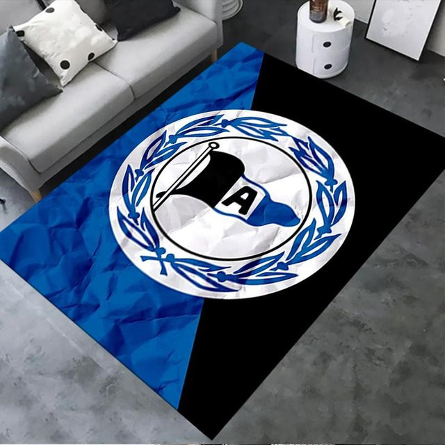 Arminia Bielefeld Teppich On My Love Home Blau, Rutschfest und Waschbar, B/T: 80 x 120 cm - Bild 1