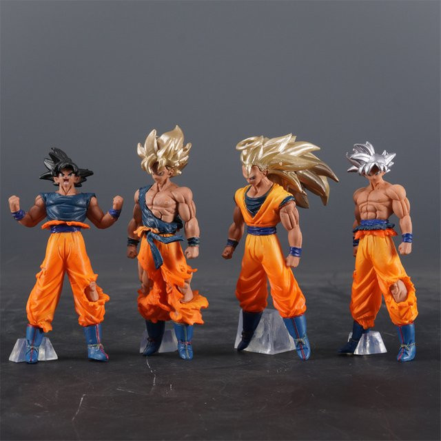 Bandai Dragon Ball Son Goku Super Saiyan Goku, Actionfiguren, 4-teiliges Set - Bild 1