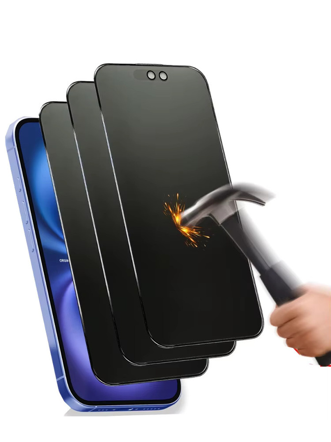 NNBILI 3er Pack Matte Privacy Displayschutzfolie mit Anti-Peeping-Funktion für iPhone 17 Pro Max 16 15 14 13 12 11 Plus XS Max Full Cover Glas - Bild 7