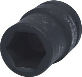 KS Tools Sechskant-Kraftstecknuss 1 Zoll, mittel lang, 30 mm, schwarz, Chrome-Molybdän - Bild 1
