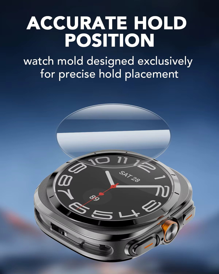 Samsung Displayschutzfolie Galaxy Watch 7 Ultra 47 mm, Glas, transparent - Bild 2