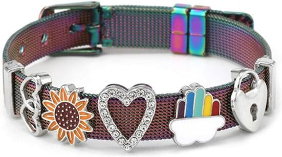 Armband Edelstahl, gray, Kristall, Damen - Bild 1