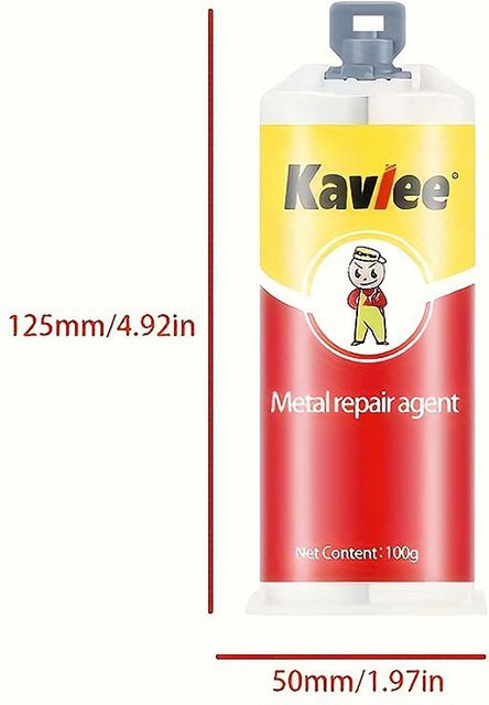 Sevenn AB-Kleber Metallreparatur Epoxidspachtelmasse Stahlverstärkt Gelb - Bild 1