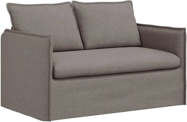 vidaXL Sofa in Taupe mit Stoffbezug und Metallrahmen B/T/H: 195 x 82 x 85 cm - Bild 1