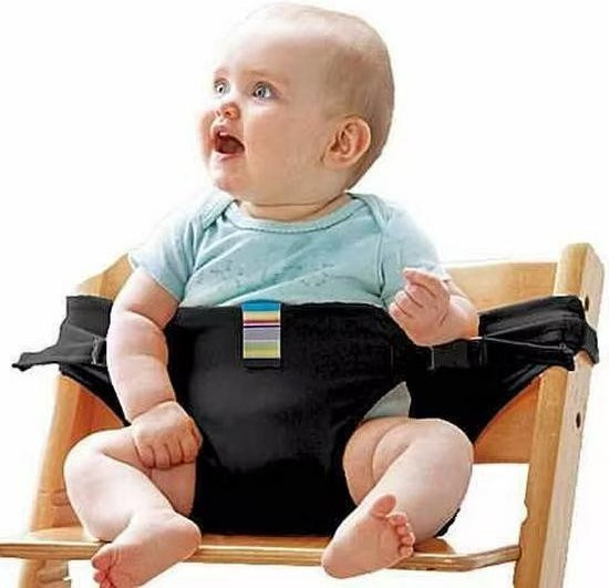Tragbarer Sicherheitsgurt für Baby-Ess- und Hochstühle von the BAY in Schwarz aus Textil, erweiterbar - Bild 1