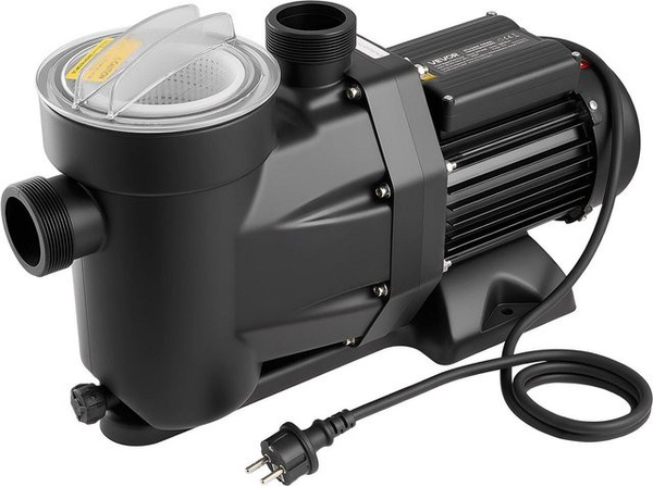 Buying Solutions, MB Einphasen-Schwimmbadpumpe in Schwarz mit 1300W Leistung, 28.800 L/H Durchfluss und 24-Stunden-Timer