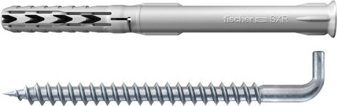 Fischer SXR Langschaftdübel aus Nylon mit Winkelhaken, Farbe Silber, Durchmesser: 10 mm, Länge: 100 mm - Bild 3