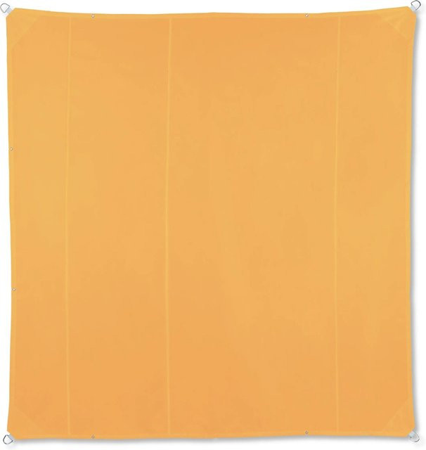 Relaxdays Sonnensegel aus Polyester in Gelb, quadratisch, wasserabweisend und witterungsbeständig mit UV-Schutz 50 Plus, Breite: 5 m, Tiefe: 5 m - Bild 1