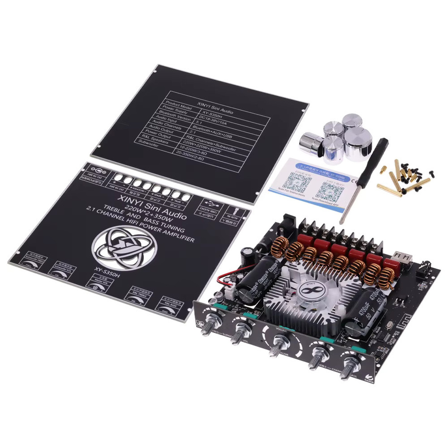 XY-S350H 2,1 Kanal Bluetooth Power Verstärker Modul mit TPA3251 Chip für Subwoofer in Schwarz - Bild 2