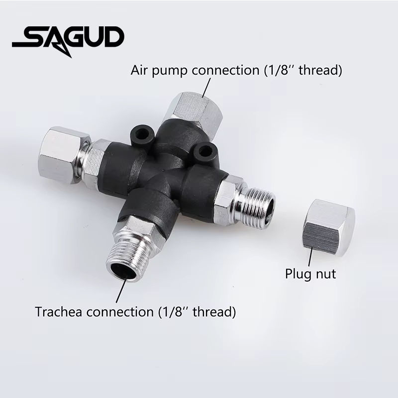 SAGUD 3-Wege-Airbrush-Adapter SD-403/404 Luftschlauch-Splitter als Mehrzweck-Anschlusswerkzeug für Luftkompressor-Zubehör - Bild 2