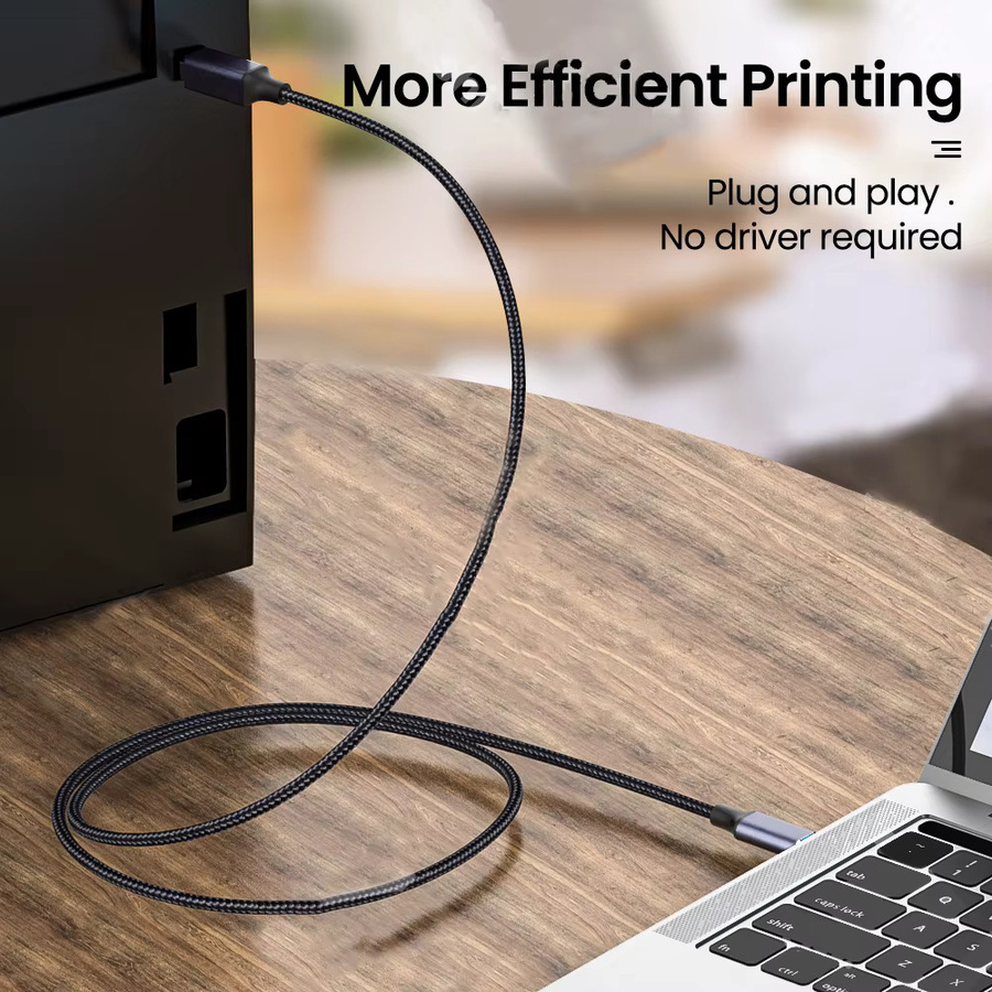 USB C auf USB B 3.0 Datenkabel Adapterkabel für Dockingstationen, externe Festplatten, Scanner und Drucker - Bild 2