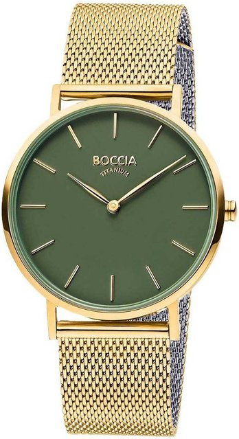 Boccia Damenuhr, Titan, Quarz, 36 mm, Grün, 3 ATM - Bild 1