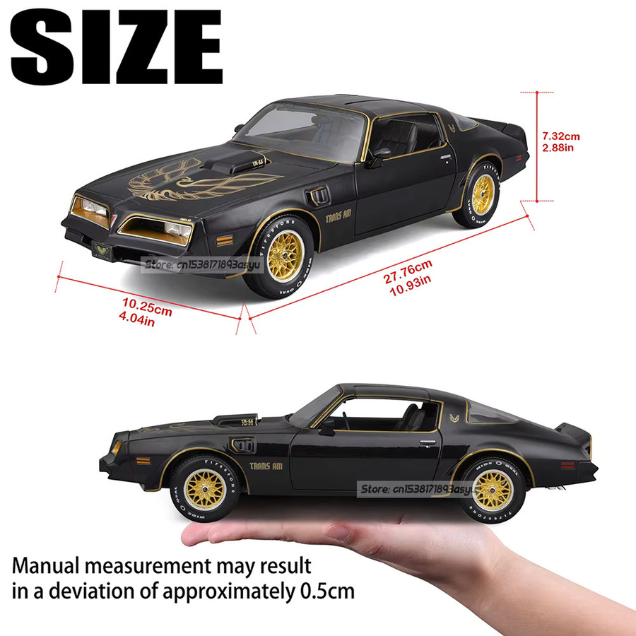 Maisto 1978 Pontiac Firebird Trans Am, Modellauto, 1:18, Schwarz - Bild 5