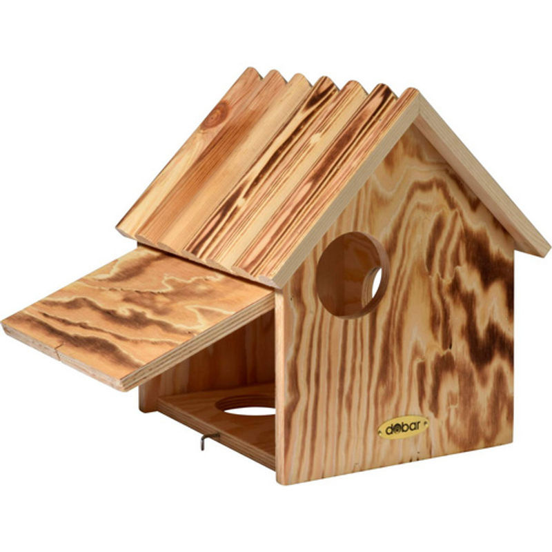 DOBAR Eichhörnchenkobel aus Holz in Braun mit 3 Eingängen als Unterschlupf für Eichhörnchen - Bild 3