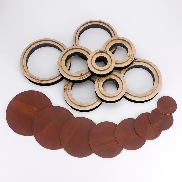 QJH Kreisschneidform für Leder mit rundem Loch, manueller Stanzstanzer für DIY-Kunsthandwerk - Bild 1
