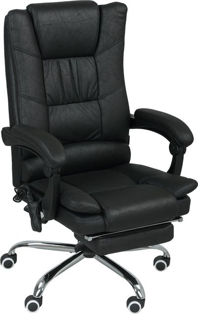 Vinsetto Ergonomischer Chefsessel mit Vibrationsmassage und Lendenwärmer, Schwarz - Bild 1