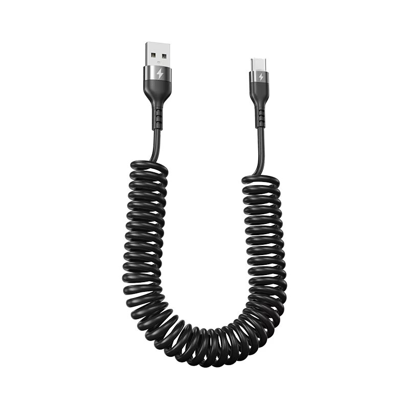 Huawei USB Typ C Schnellladekabel mit 66W und 5A, Teleskopisches Spring Pull Ladekabel und Datenübertragungskabel, Schwarz - Bild 6