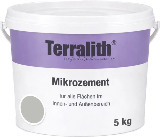Terralith Mikrozement Fix & Fertig LFN0872 in Grau, Grob, 5 kg für 4,25 qm - Bild 1