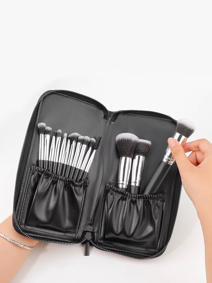 RANCAI Make-up-Pinselbeutel, Schwarz, Unisex - Bild 2