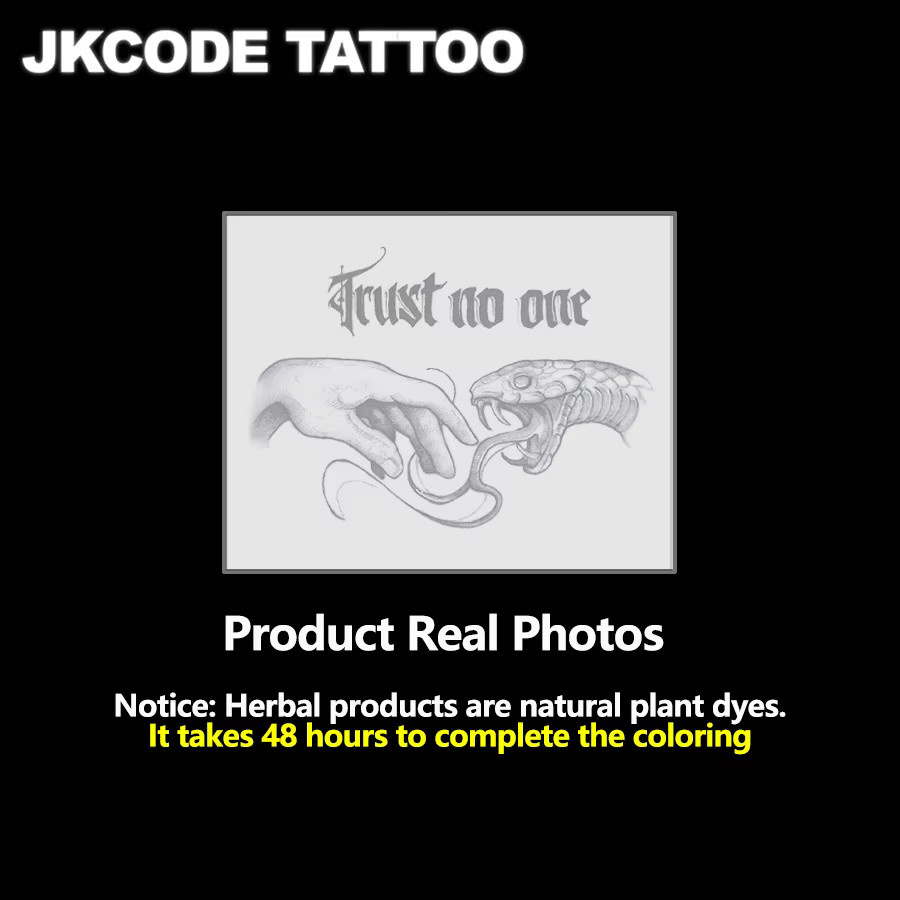 JKCODE TATTOO Temporäres Tattoo, wasserfest, 15 Tage - Bild 3
