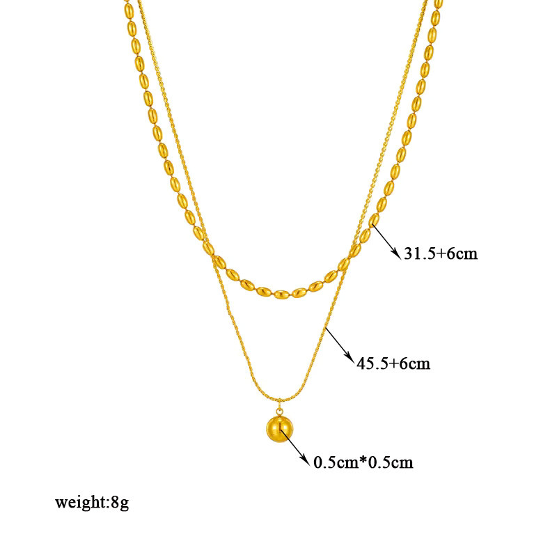DIEYURO Halskette, Edelstahl, Gold, Perle, Damen, Vintage - Bild 2