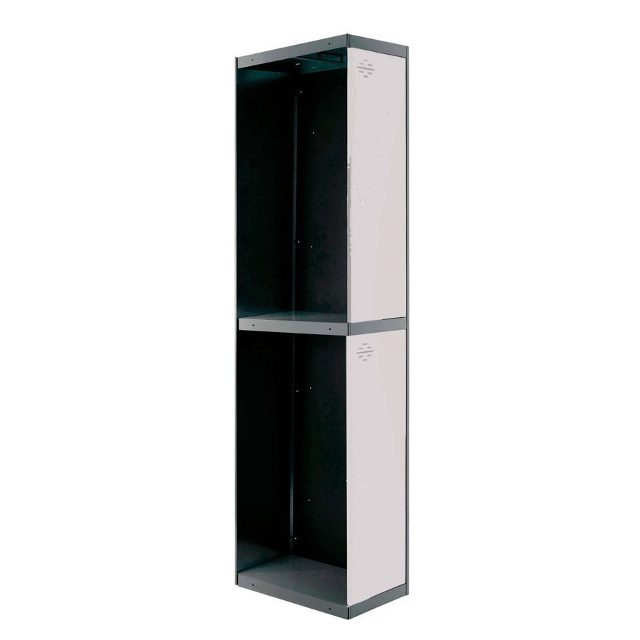 PROREGAL Spind AMEGO Anbaumodul mit 2 Abteilen, Anthrazit-Weiß, H x B x T: 180 x 40 x 50 cm - Bild 2