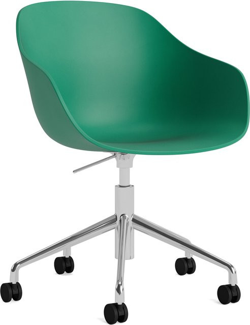 HAY About A Chair AAC 252 moderner Stuhl aus Polypropylen und Aluminium in Grün matt - Bild 1
