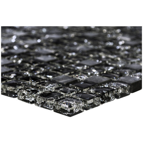 HuH Mosaik Mosaikfliese Ice Cube Wandbelag schwarz B/L: 30,5 x 30,5 cm - Bild 2