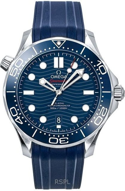 Omega Seamaster Armbanduhr, Automatik, Kautschuk, Blau, Herren - Bild 1