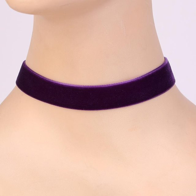 yuyongzhi Choker Halskette, Polyester, violett, Damen - Bild 1