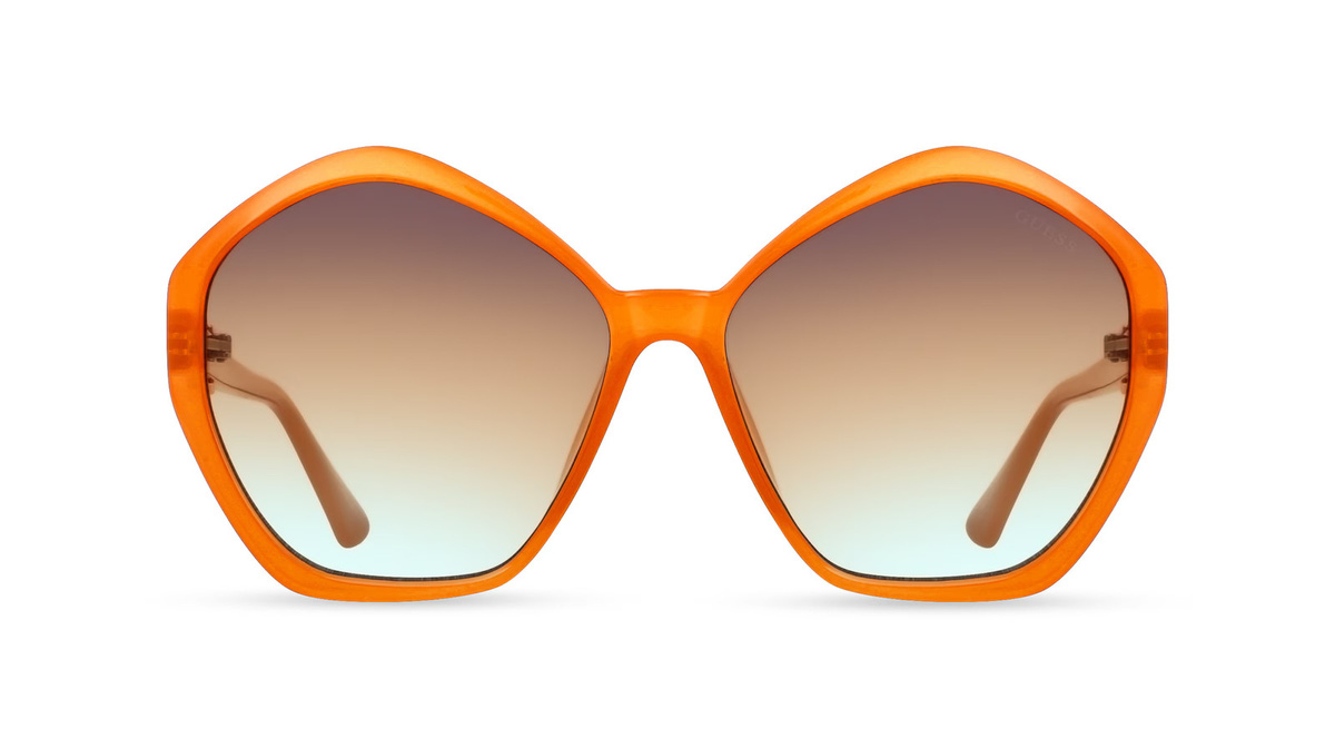 Guess GU7813 Sonnenbrille Butterfly, Vollrand, Kunststoff, Unisex, orange - Bild 1