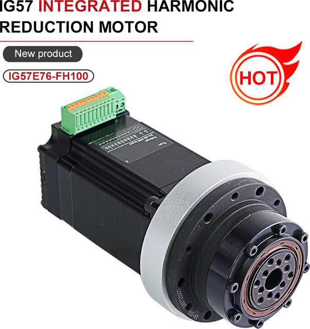 HANPOSE NEMA23 IG57 Integrierter hochpräziser Getriebemotor für Harmonic Drive in Schwarz für Robotergelenke mit geschlossenem Regelkreis - Bild 1