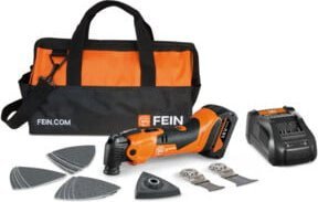 Fein Akku-Oszillierer MULTIMASTER AMM 500 PLUS mit 4 Ah Akku, Schnellladegerät und Nylon-Tasche in Orange - Bild 1