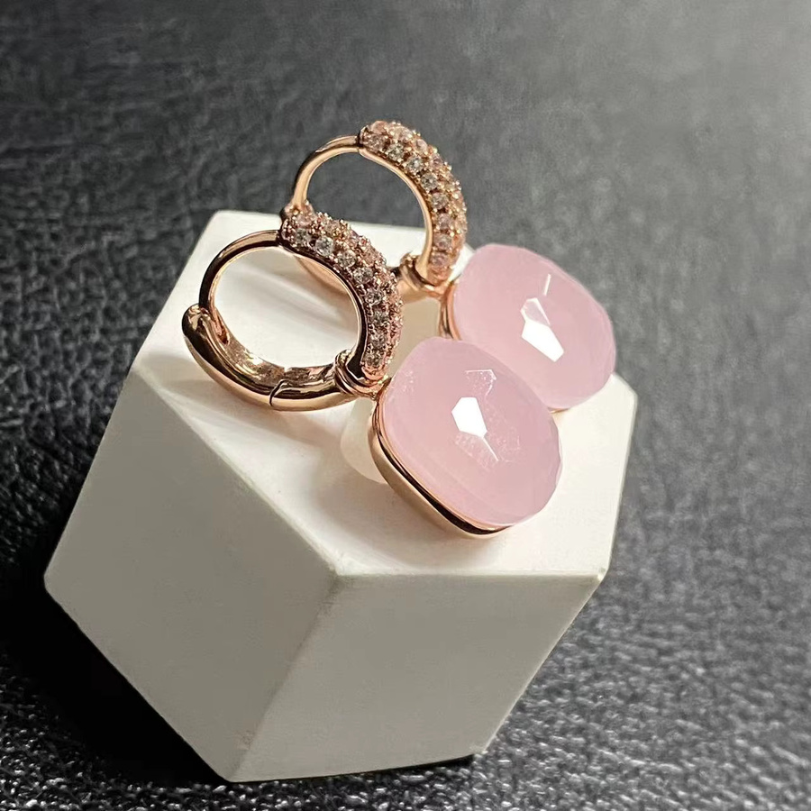 Kayfany Tropfenohrringe, Roségold, Zirkonia, Kristall, Damen, 12,6 mm - Bild 2
