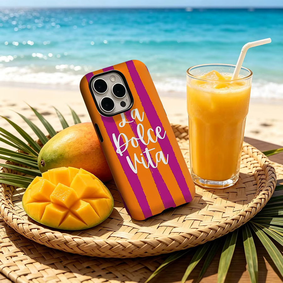 CaseChic Dolce Vita Charm Cover Matte Bumper Hülle mit MagSafe für iPhone 17 16 15 14 Plus Pro Max Stoßfestes Hardcase in Multicolour - Bild 2
