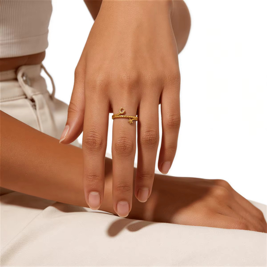 HPTOTMG Edelstahlring, Gold, Damen - Bild 2