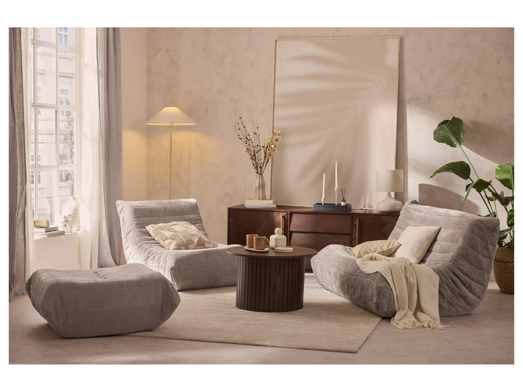 LIVARNO Indoor-Loungehocker mit Stoffbezug und PU-Schaum, B/T/H: 63,0 x 36,5 x 36,5 cm - Bild 2