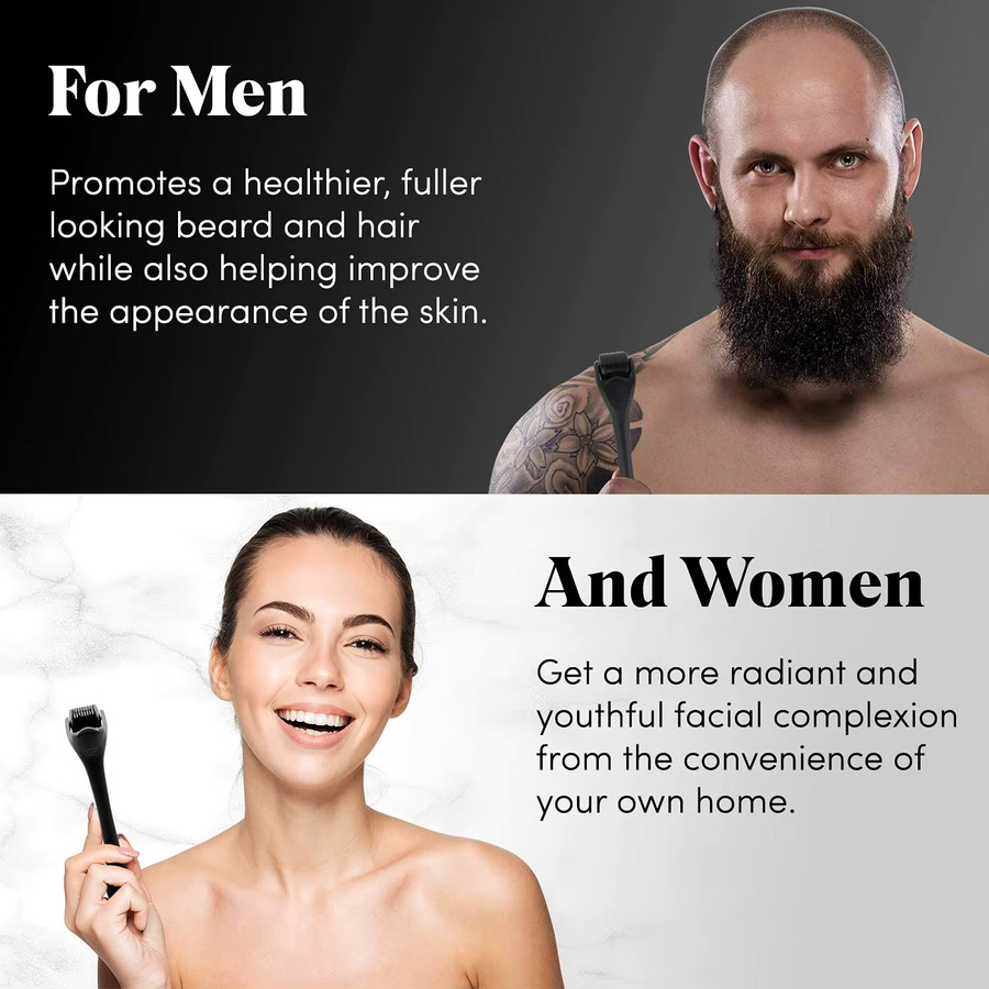 miqmi Derma Roller für Gesicht, Körper und Haare, Unisex - Bild 3