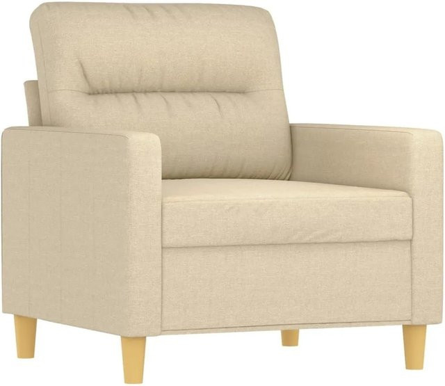 vidaXL Sofasessel in Beige aus Stoff mit Armlehnen und Metallrahmen - Bild 1