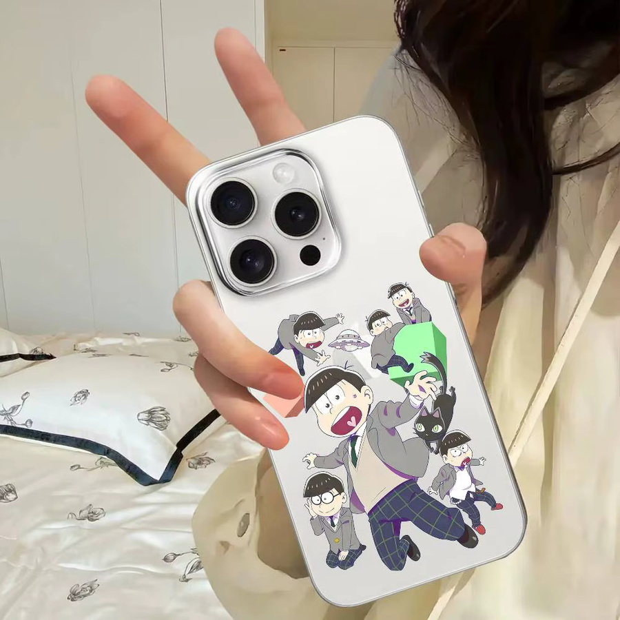 Mesuca Handyhülle Osomatsu S-San transparent für iPhone 11 bis iPhone 17 Pro Max Mini Plus stoßfest - Bild 4